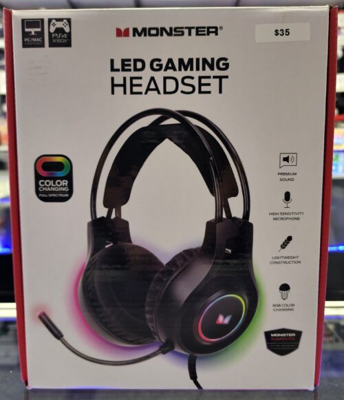 NEW MONSTER LED ON EAR GAMING HEADSET