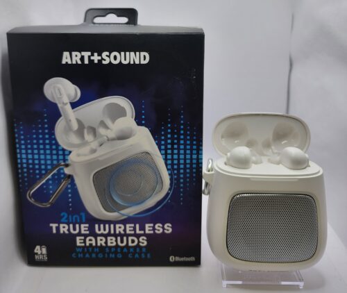 NEW ART SOUND 2 IN 1 BLUETOOTH EARBUDS & SPEAKER IN CHARGING CASE